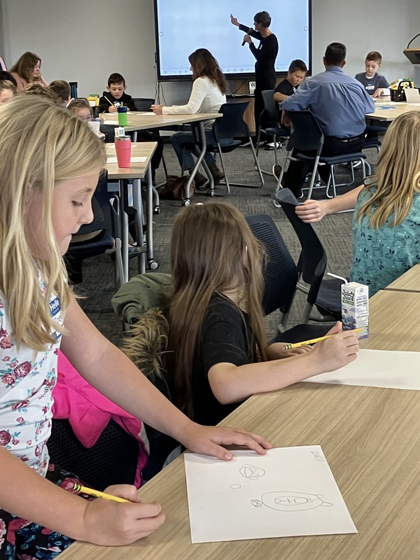 Students at storytelling workshop