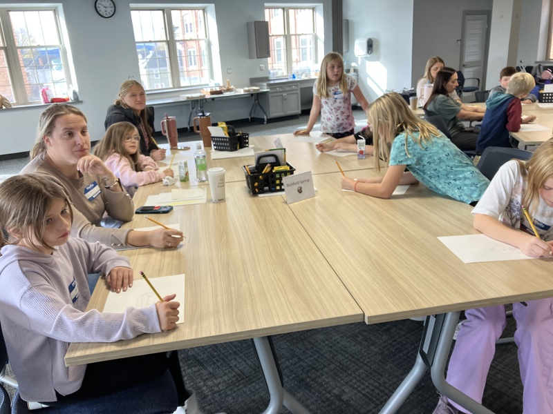 Students at storytelling workshop