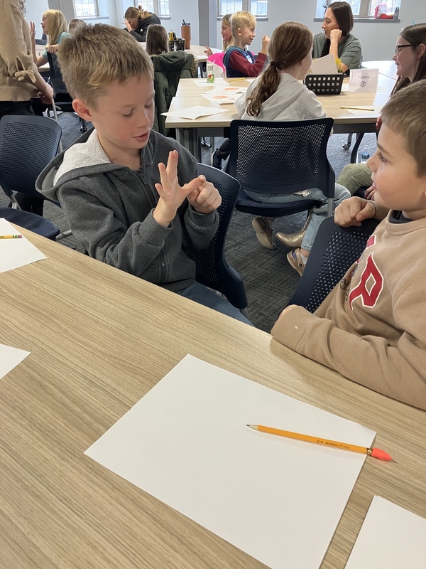 Students at storytelling workshop