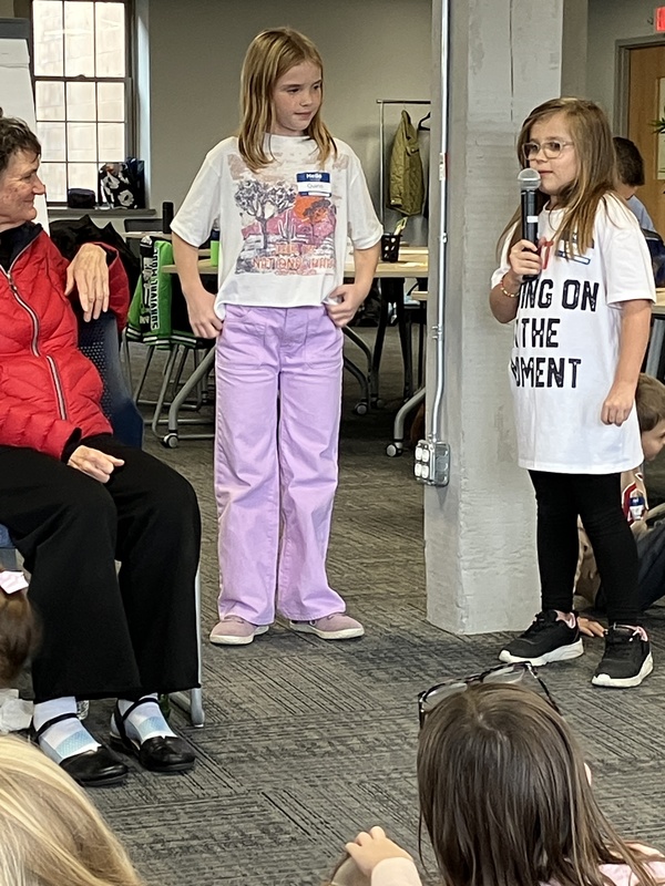 Students at storytelling workshop