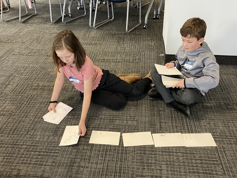 Students at storytelling workshop