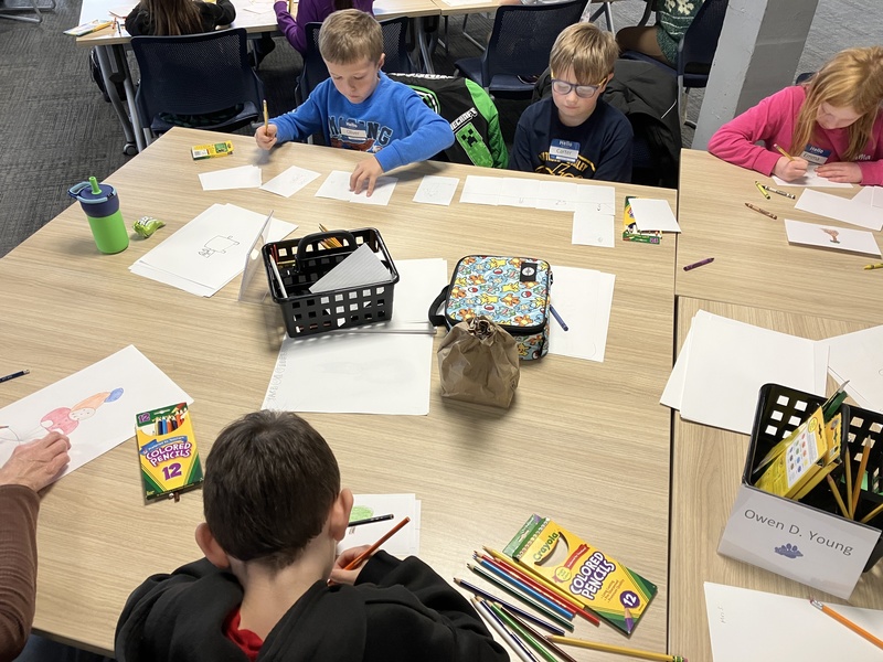 Students at storytelling workshop