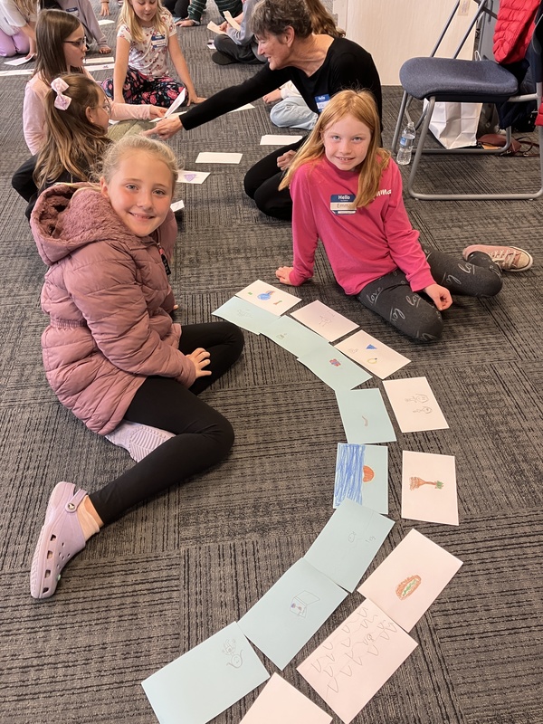 Students at storytelling workshop