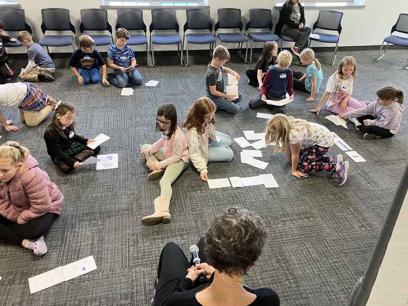 Students at storytelling workshop