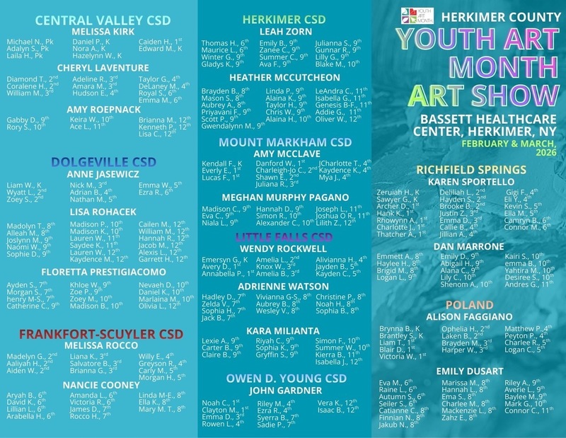 Youth Art Month Show program