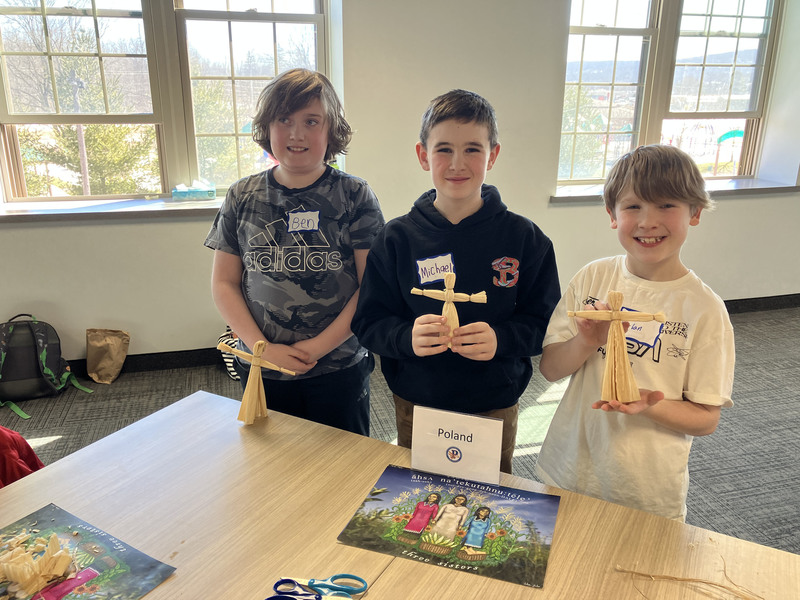 Poland students posing at Iroquis Indians Honors Program event