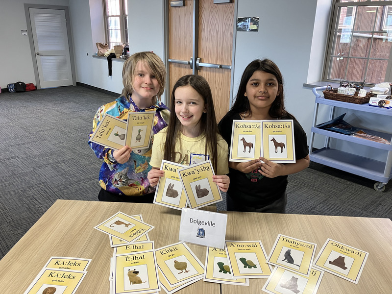 Dolgeville students posing at Iroquis Indians Honors Program event