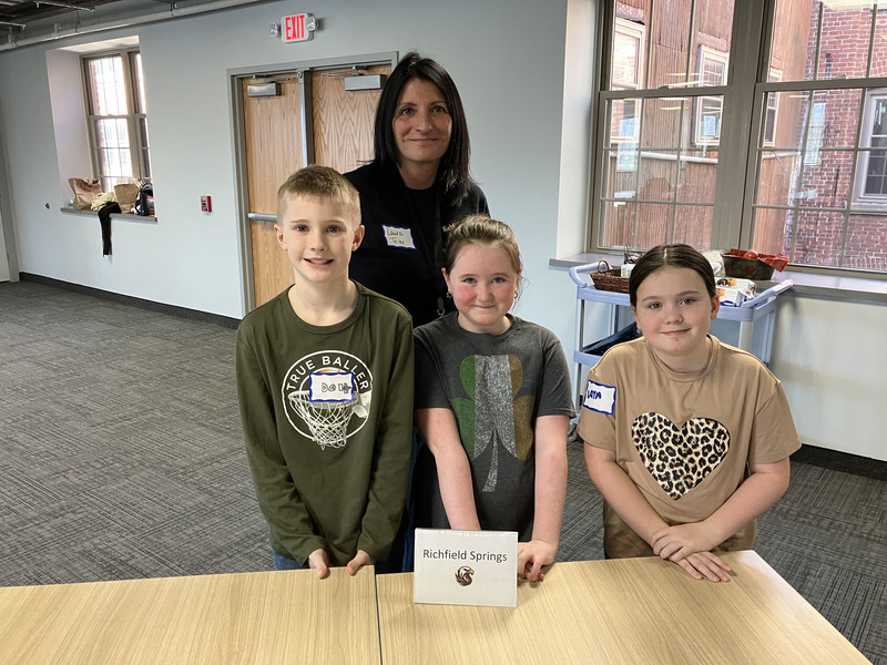 Richfield Springs students posing at Iroquis Indians Honors Program event