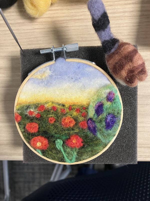 Needle felting artwork