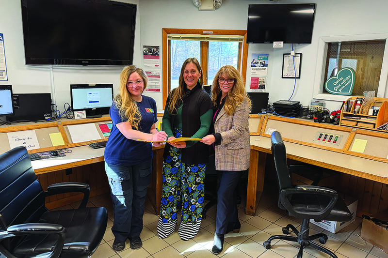 Laura Askew, Sarah Crowe and MaryBeth Napolitano posing for a photo at MOVAC