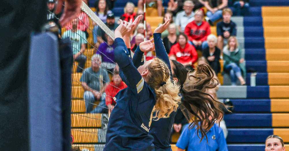 Hermantown Volleyball block