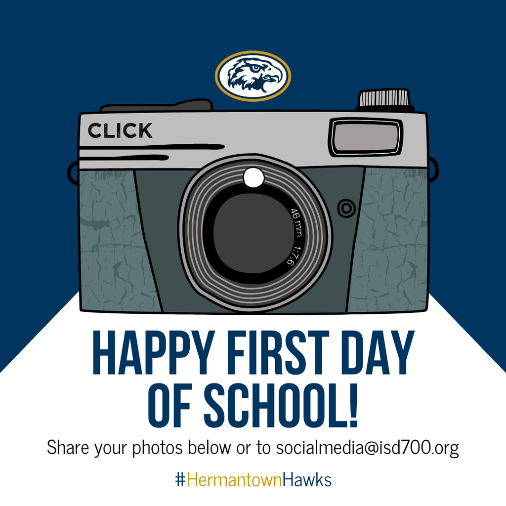 Camera with Happy First Day of School