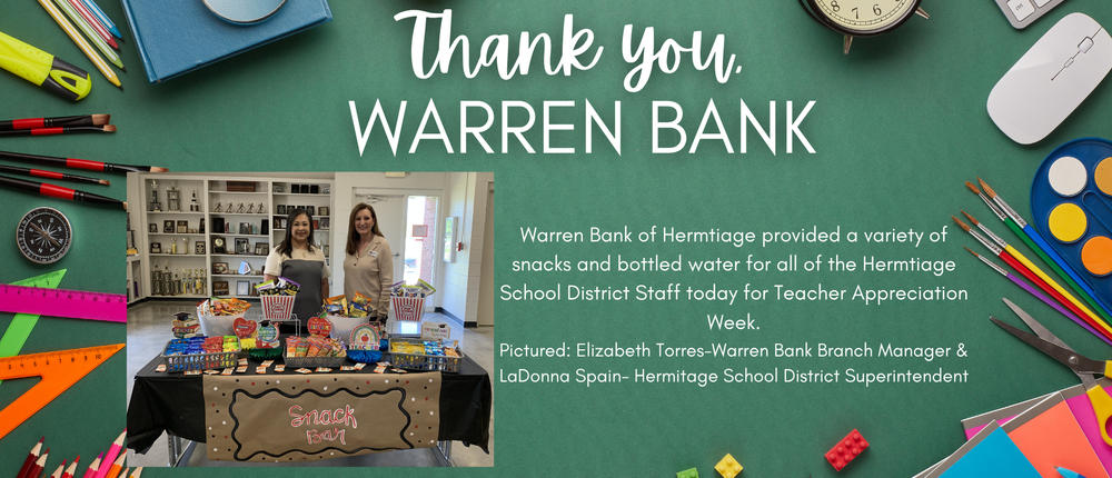 Warren Bank-Teacher Appreciation Week