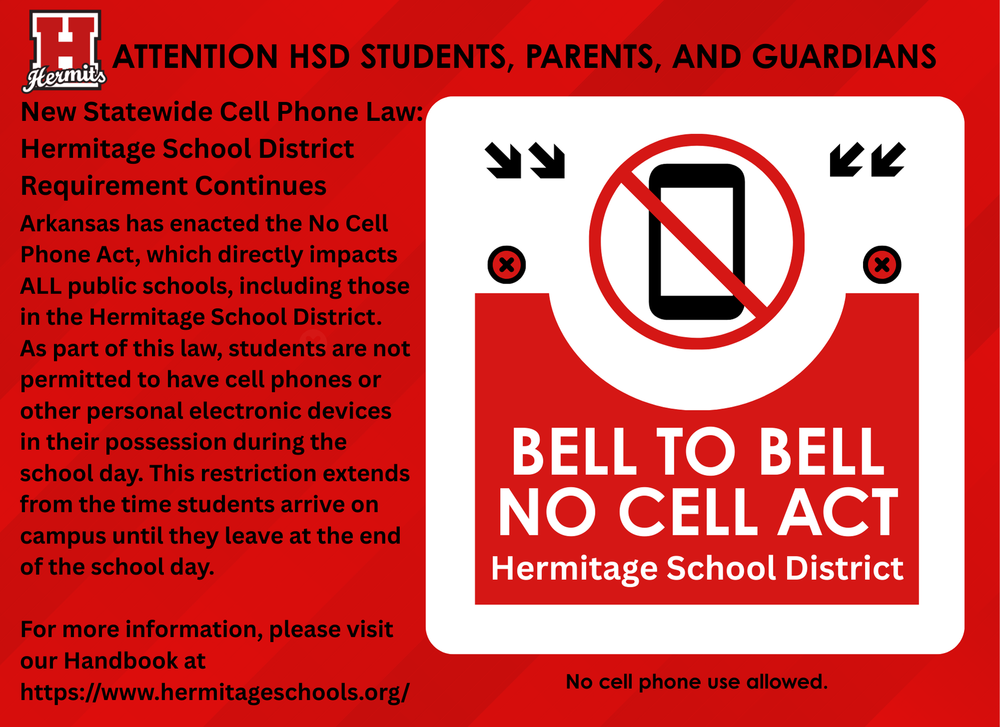 New Statewide Cell Phone Law: Hermitage School District Requirement Continues
