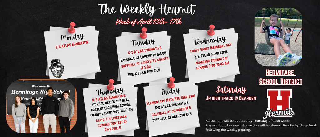 Weekly Hermit 4/13-4/17