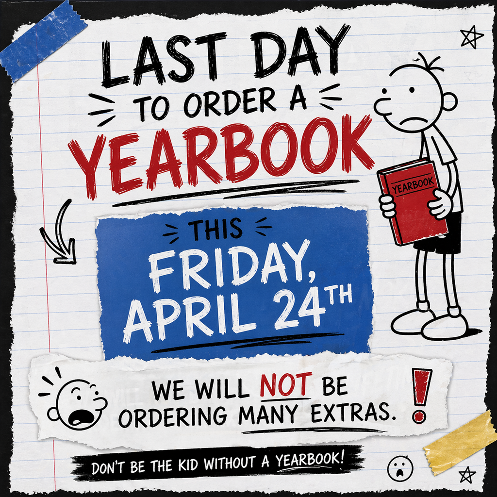 Last Day to Order Yearbooks is April 24th (2)