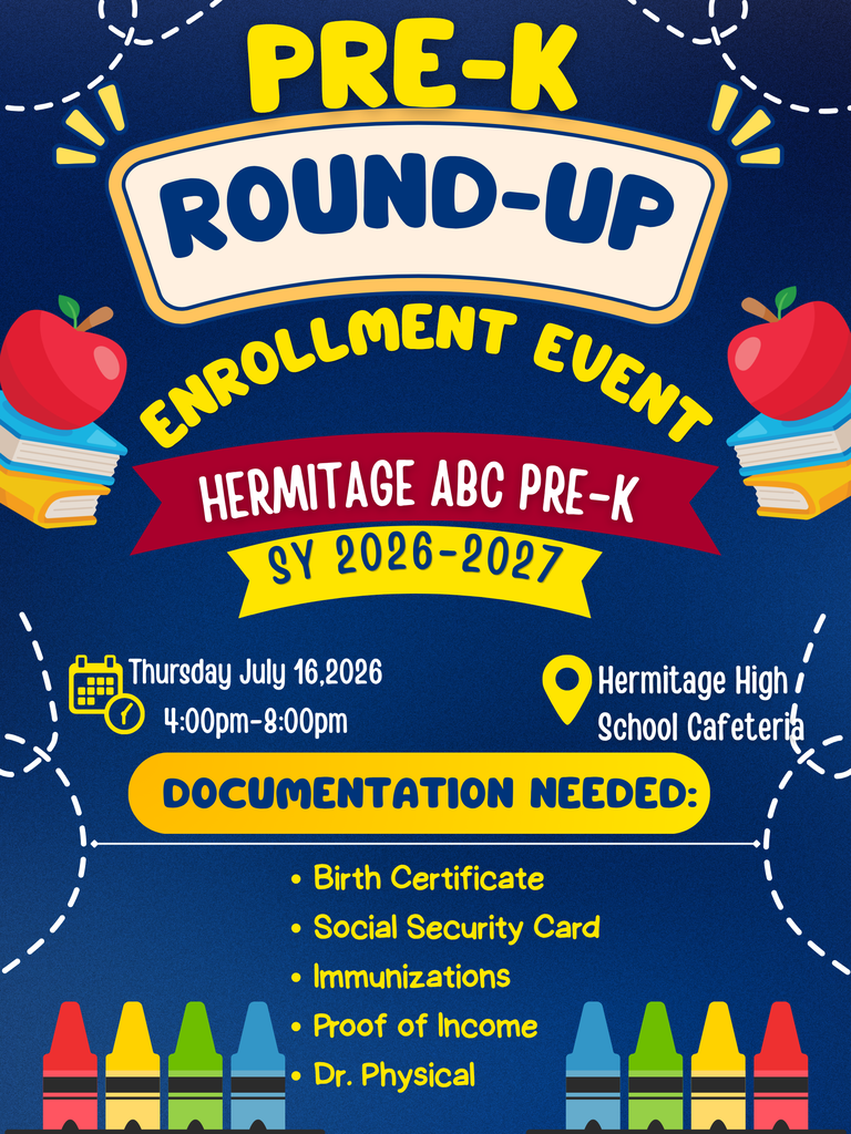 Pre-K Registration 2026-2027 School Year
