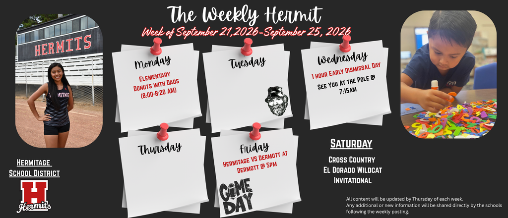 Weekly Hermit 9/21/26-9/25/26