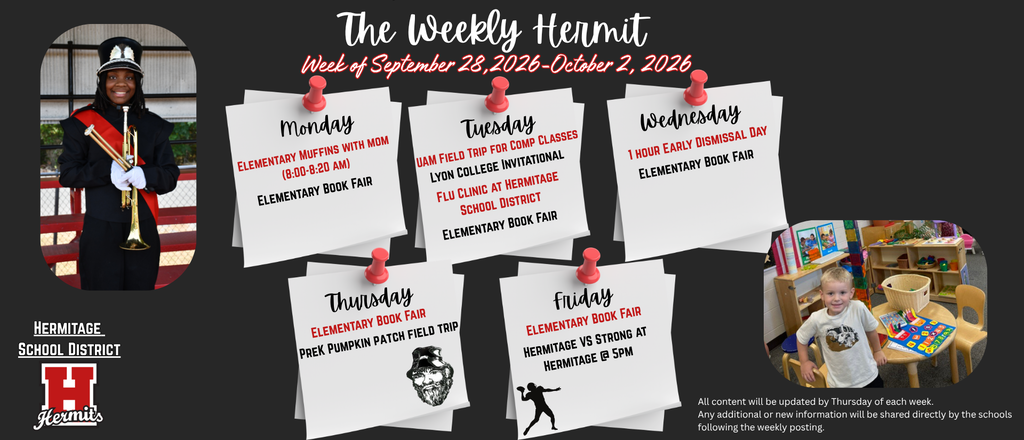 Weekly Hermit 9/28/26-10/2/26