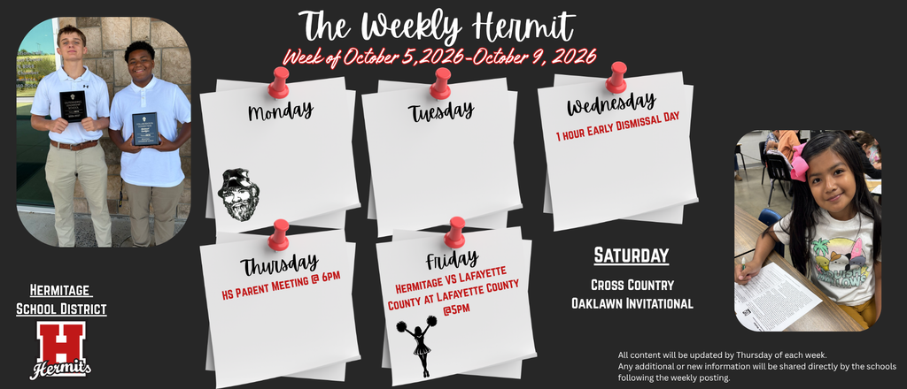 Weekly Hermit 10/5/26-10/9/26
