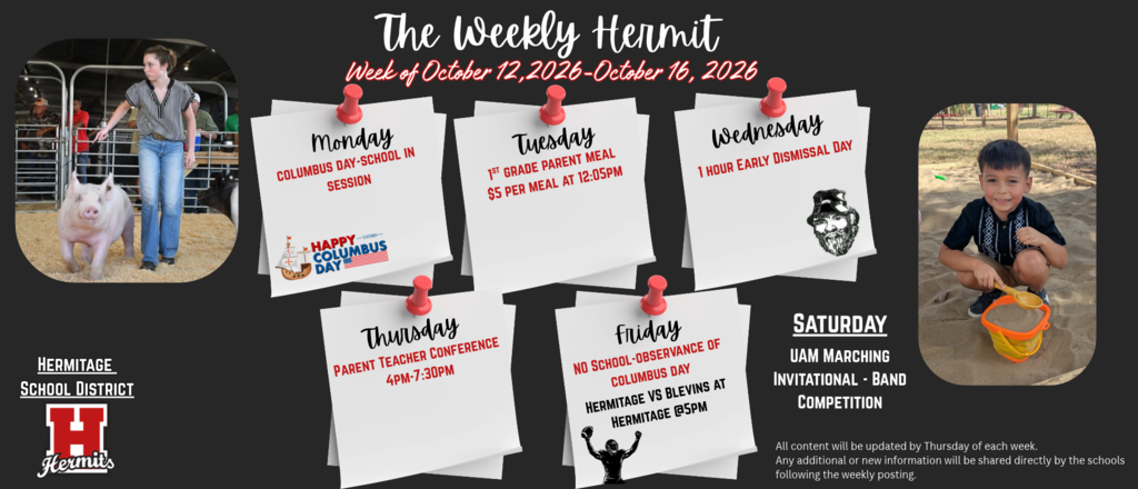 Weekly Hermit 10/19/26-10/23/26