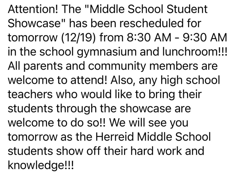 Middle School Showcase