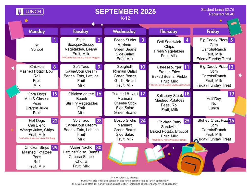 Lunch Menu