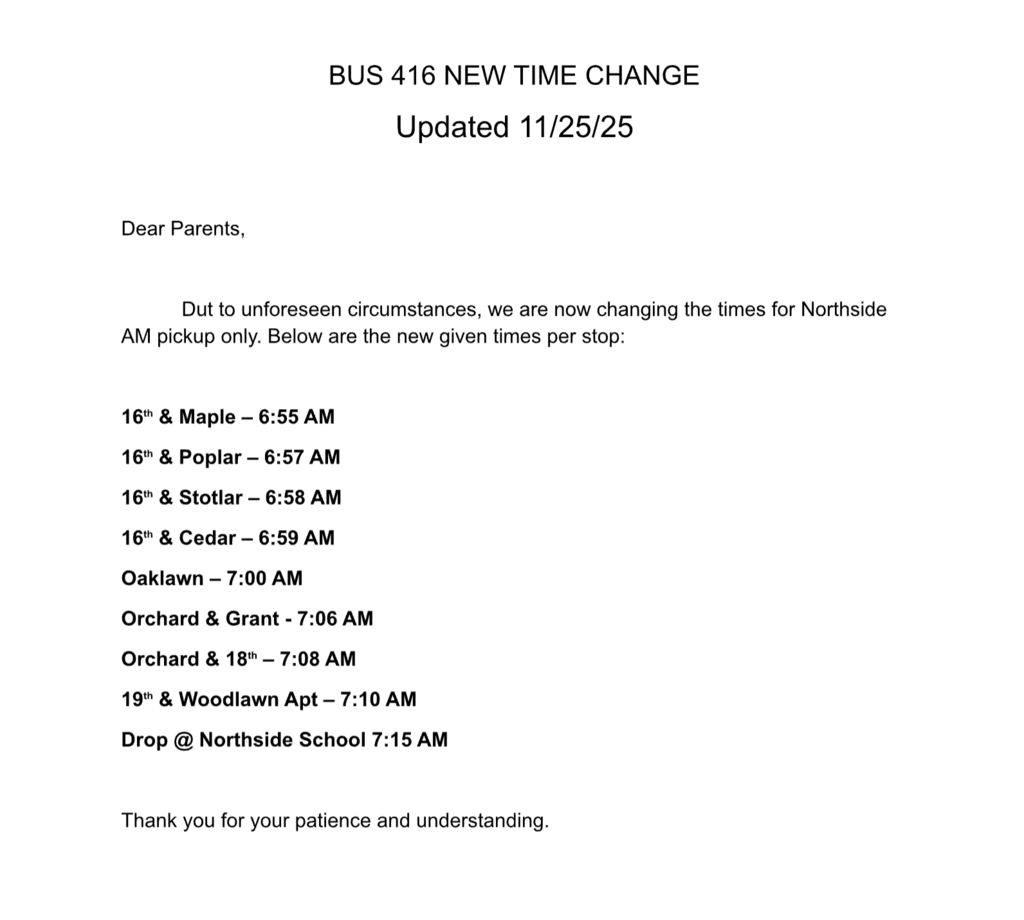 bus changes