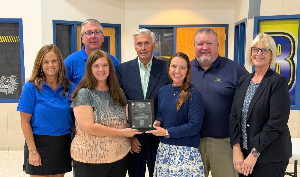 L to R: Yvette Troyer, Tim Berntson, Jodi Seamann, Steve Koch, Amy Wolfskill, Jason Bode and Supt. Jane Davis