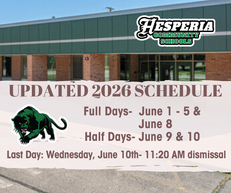 Updated 2026 Schedule