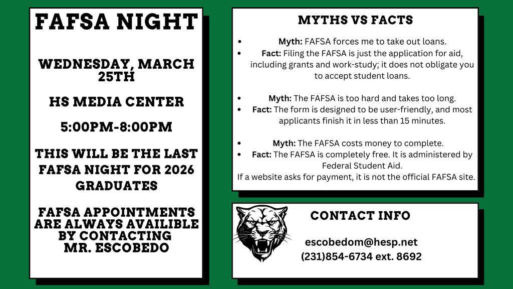 FAFSA Night 3/25