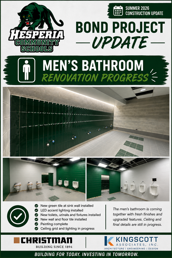 Bond Update- Men's Bathroom