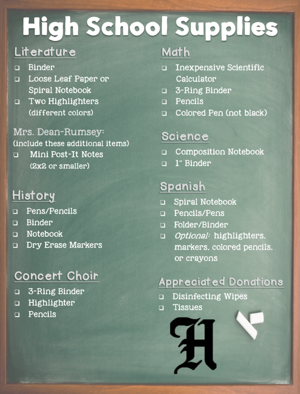 HS Supplies