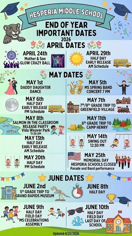 MS End of Year Dates