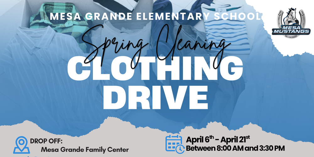 Image header for the Spring Clothing Drive