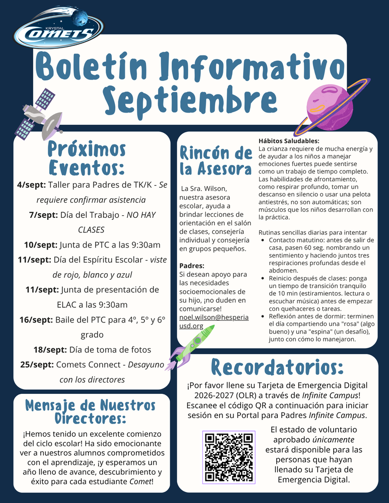 September Newsletter