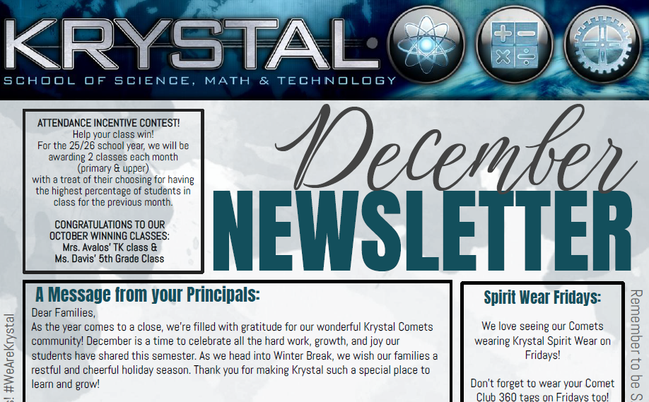 Dec Newsletter 