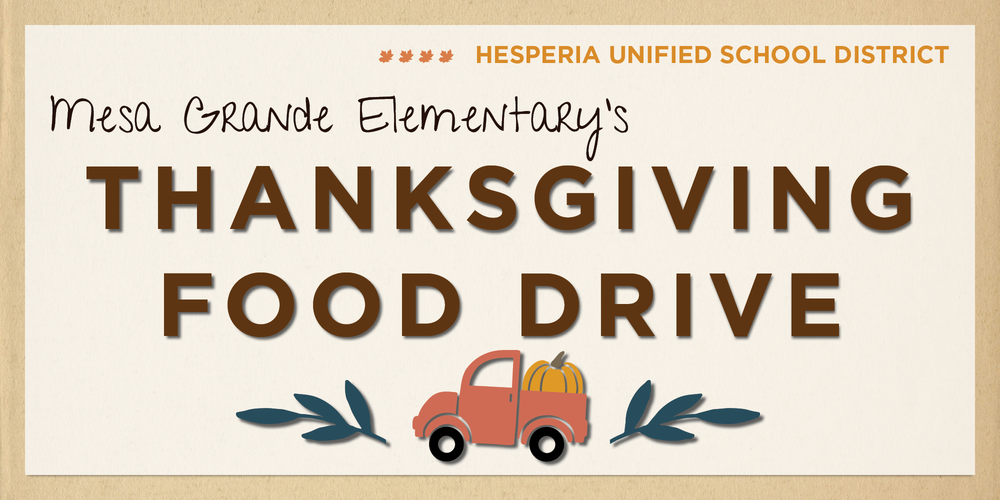 Heading for Mesa Grande's Thanksgiving Food Drive