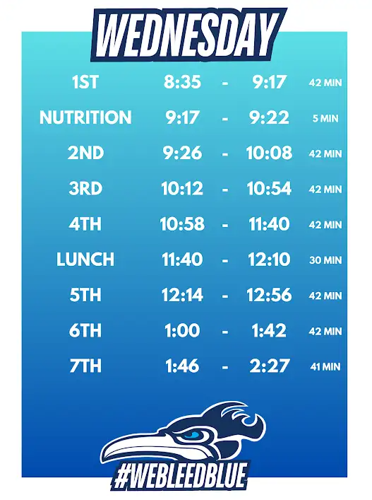 Wednesday Bell Schedule