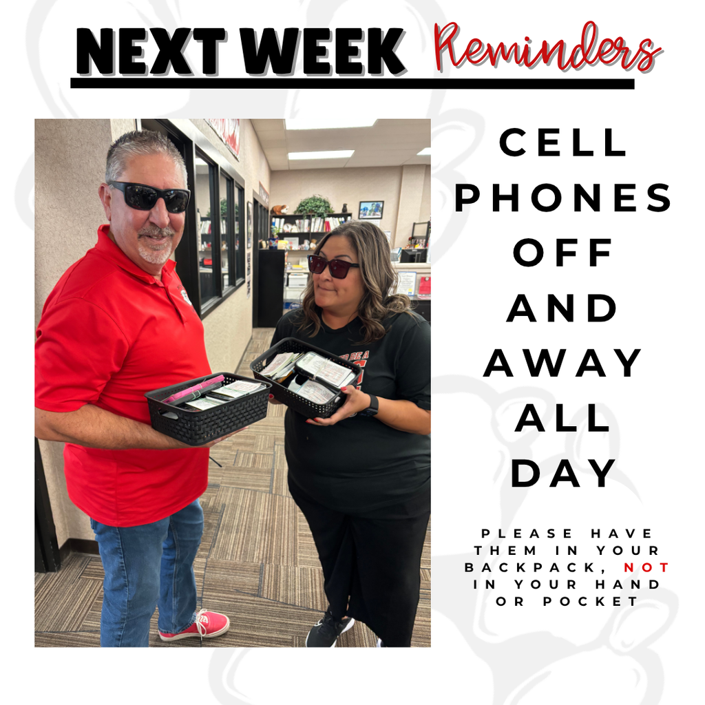 NO CELL PHONES - OFF AND AWAY