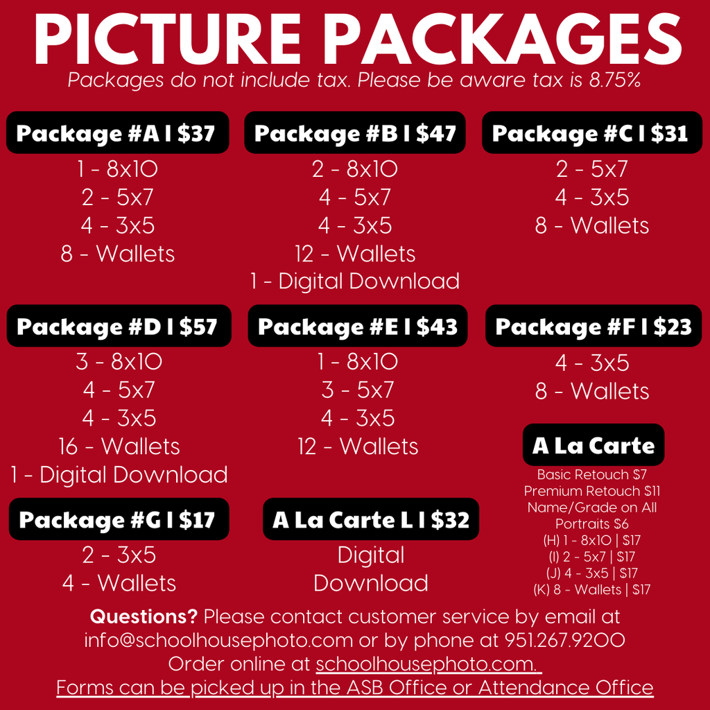 School Picture Packages