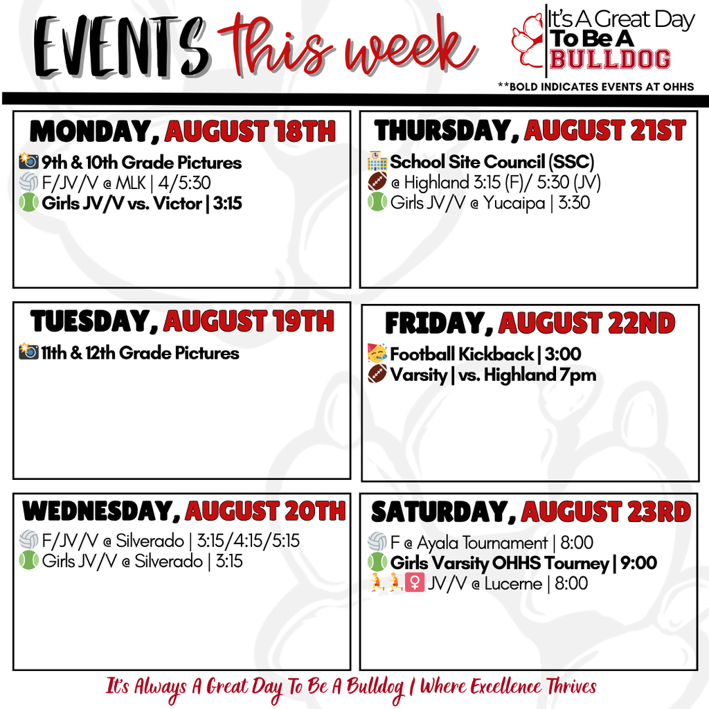 Events Week 3: 8-18 to 8-24 (Page 1)