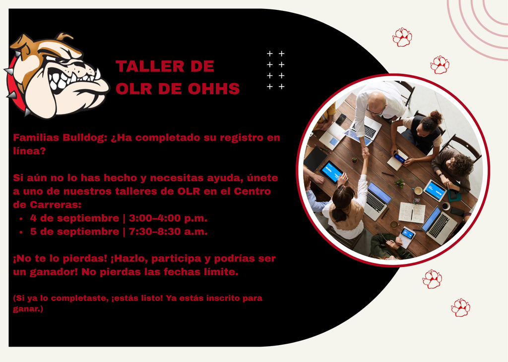 OLR workshop flyer in spanish