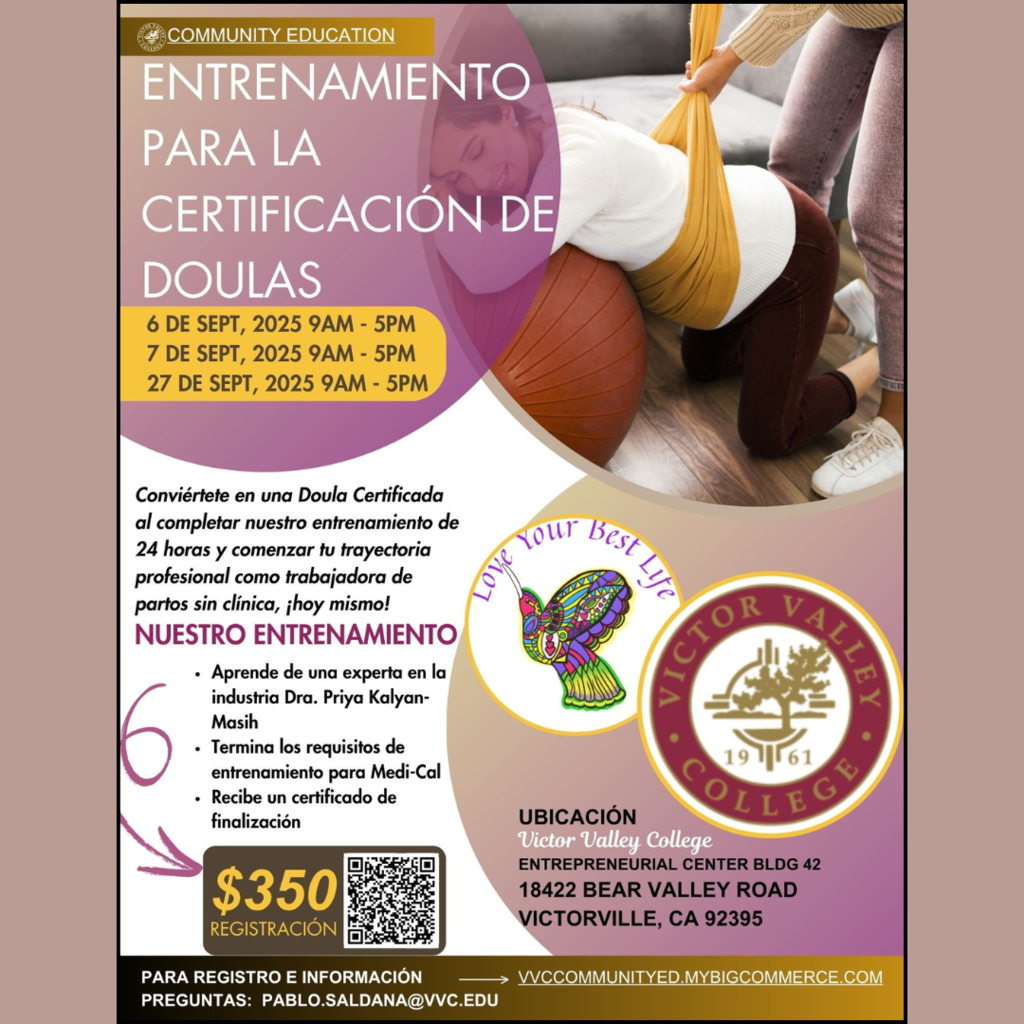 Doula Certification Flyer 