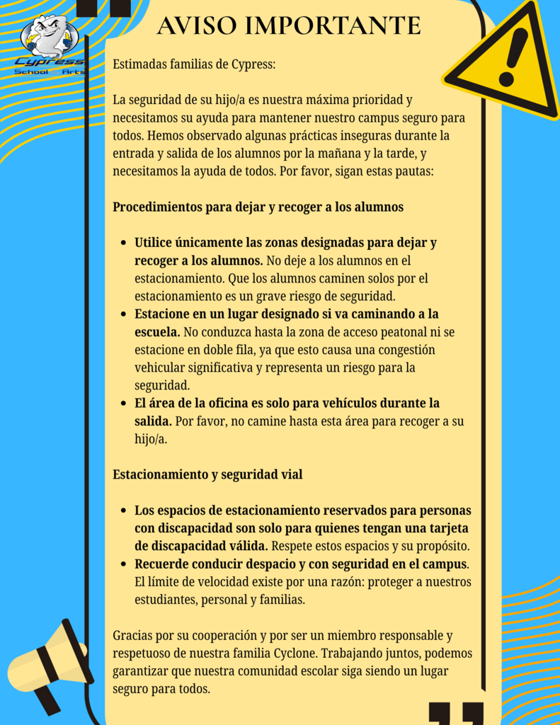 safety announcement