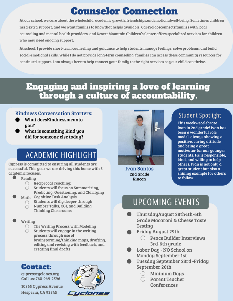 Cyclone Newsletter Page 2