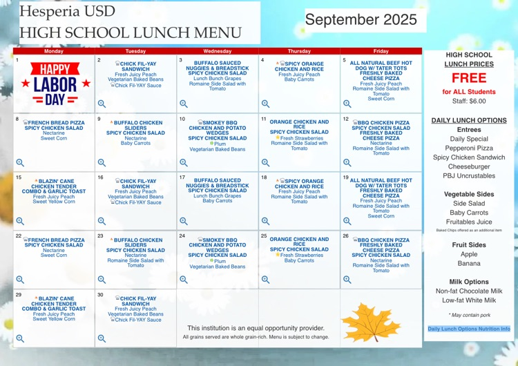 sept 25 lunch