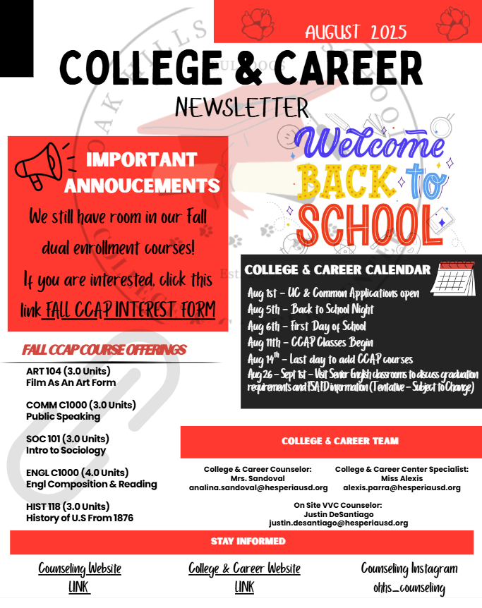 College & Career September Newsletter 2