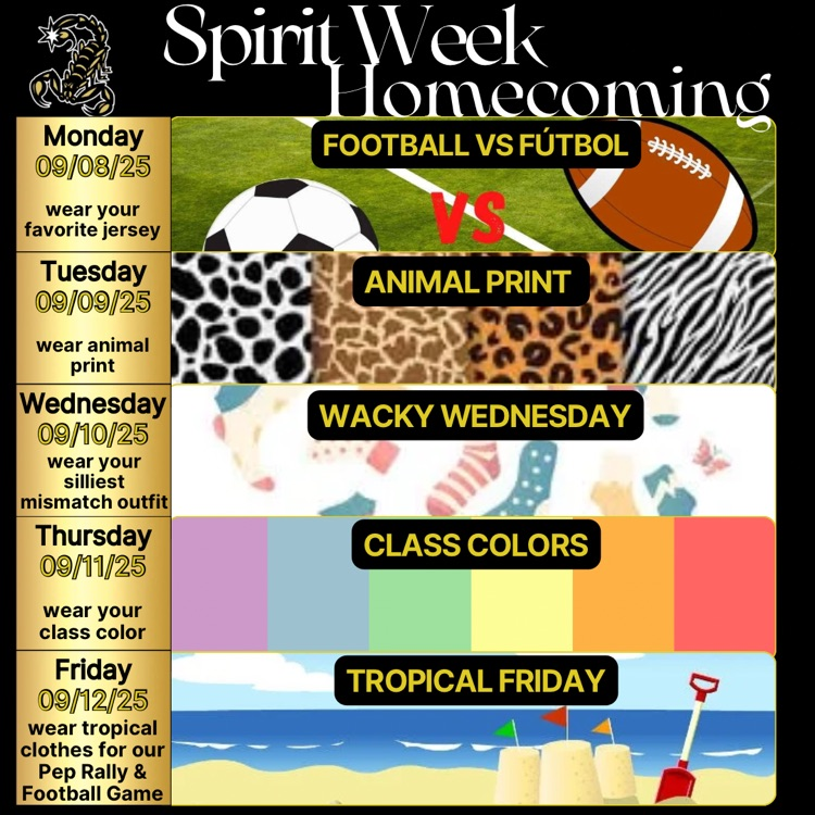 hoco spirit week 