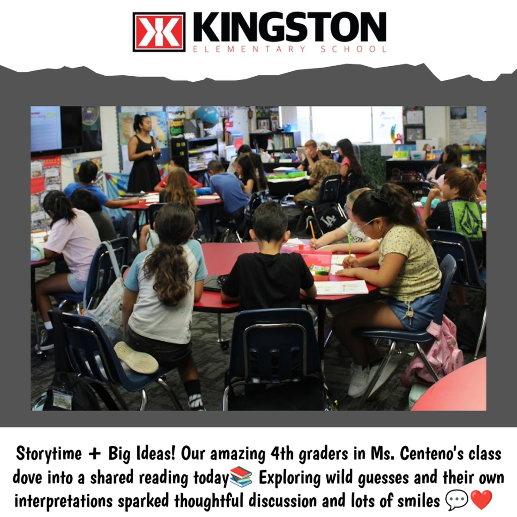 Ms. Centeno's class enjoying a group reading activity